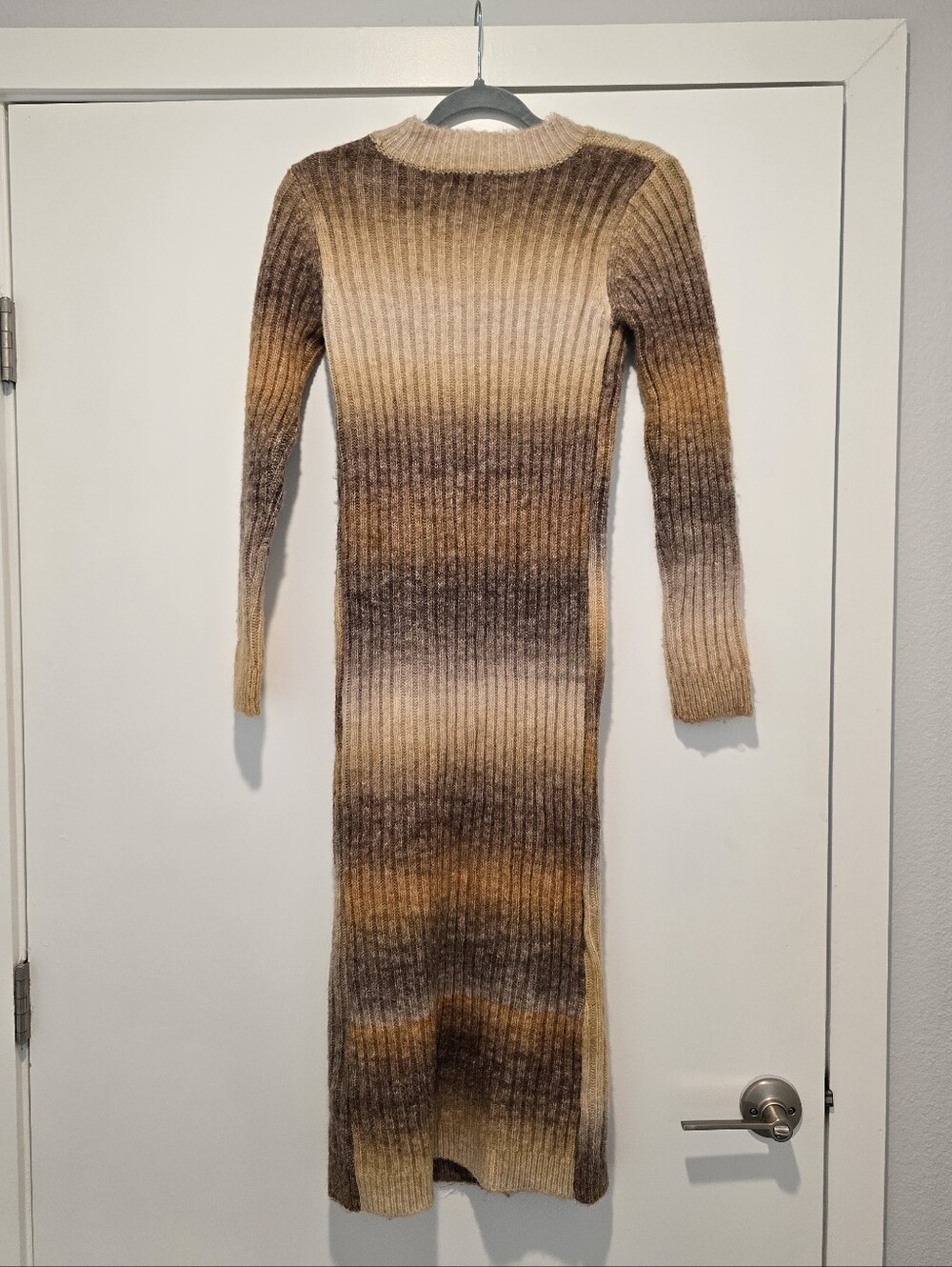 HEARTLOOM Marina Midi Sweater Dress in Tan - Picture 6 of 9